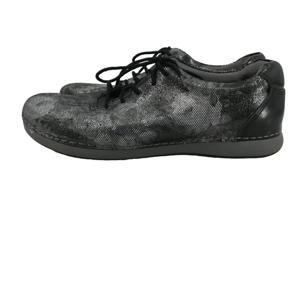 Alegria Essence Elegance Floral Metallic Tennis Shoes Size 41 10.5-11 Comfort